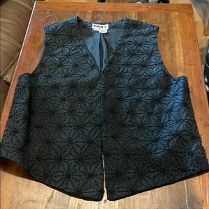 DKNY Textured Black Women's Vest
